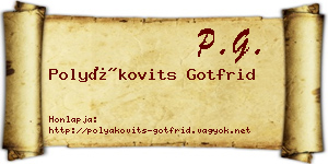 Polyákovits Gotfrid névjegykártya